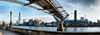 Tate Gallery from underneath The London Millennium Footbridge, Thames River, London, England Poster Print by Panoramic Images - Item # VARPPI155189