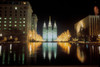 Mormon Temple at night in Salt Lake City Utah Poster Print by Panoramic Images - Item # VARPPI182728