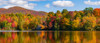 Reflection of autumn trees in a pond, Sally's Pond, West Bolton, Quebec, Canada Poster Print by Panoramic Images - Item # VARPPI173901