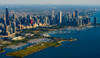 Aerial view of Museum Campus and skyline, Chicago, Cook County, Illinois, USA Poster Print by Panoramic Images - Item # VARPPI173533