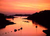 Silhouette of boats and buoys in a river, Aber Wrac'h, Abers Coast, Finistere, Brittany, France Poster Print by Panoramic Images - Item # VARPPI173021