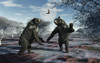 A pair of Arctodus Bears in a territorial dispute. Poster Print by Mark Stevenson/Stocktrek Images - Item # VARPSTMAS600105P