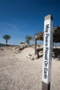 Text on a pole in a park, Megiddo National Park, Megiddo, North Coast, Israel Poster Print by Panoramic Images - Item # VARPPI155718