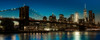 Brooklyn Bridge and Manhattan Skyline, NY, NY at Sunset Poster Print by Panoramic Images - Item # VARPPI182577