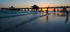 People and pier on Fort Myers Beach at sunset, Estero Island, Lee County, Florida, USA Poster Print by Panoramic Images - Item # VARPPI173600