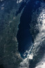 Satellite view of Lake Michigan with Chicago and Milwaukee, USA Poster Print by Panoramic Images - Item # VARPPI181237