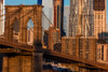 Brooklyn Bridge and Manhattan Skyline features One World Trade Center at Sunrise, NY NY Poster Print by Panoramic Images - Item # VARPPI182584