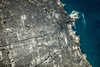 Satellite view of Chicago city at the coast of Lake Michigan, USA Poster Print by Panoramic Images - Item # VARPPI181059