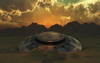 A flying saucer crashed in a desert location. Poster Print by Mark Stevenson/Stocktrek Images - Item # VARPSTMAS200105S