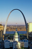 St. Louis arch with Old Courthouse and Mississippi River, MO Poster Print by Panoramic Images - Item # VARPPI182864