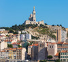 Marseille, Provence-Alpes-Cote d'Azur, France. The 19th cenury Neo-Byzantine Basilica of Notre-Dame de la Garde. Poster Print by Panoramic Images - Item # VARPPI170251