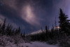 Night skies above Chugach Mountains and Eagle River Valley on winter solstice in South-central Alaska; Alaska, United States of America Poster Print by Ray Bulson / Design Pics - Item # VARDPI12320528