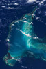 Satellite view of Eleuthera Island and Atlantic Ocean, Bahamas Poster Print by Panoramic Images - Item # VARPPI181123