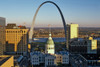 St. Louis arch with Old Courthouse and Mississippi River, MO Poster Print by Panoramic Images - Item # VARPPI182863