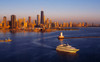 Aerial view of Chicago skyline at sunrise, Chicago, Cook County, Illinois, USA Poster Print by Panoramic Images - Item # VARPPI173532
