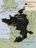 Map showing the English dominions in France after the Treaty of Calais in 1360.  From A First Book of British History published 1925. Poster Print by Hilary Jane Morgan / Design Pics - Item # VARDPI12283499