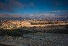 Elevated city view with Temple Mount and Dome of the Rock from the Mount of Olives at dawn, Jerusalem, Israel Poster Print by Panoramic Images - Item # VARPPI155805