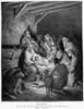 The Nativity. /Nshepherds Behold The Newborn Jesus (Luke 2: 16). Wood Engraving, 19Th Century, After Gustave Dor_. Poster Print by Granger Collection - Item # VARGRC0099389