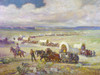 Wagon Trail. /Na Wagon Train Of Settlers Crossing The Plains Of The American West. Oil On Canvas, 1951, By Oscar Edmund Berninghaus (1874-1952). Poster Print by Granger Collection - Item # VARGRC0130306