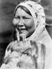 Alaska: Eskimo Woman./Nan Eskimo Woman Wearing A Nose Ring And And A Labret, Dressed In A Hooded Parka Made Of Intestinal Parchment, Nunivak Island, Alaska. Photographed By Edward S. Curtis, C1929. Poster Print by Granger Collection - Item # VARGRC01