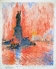 Pennell: Nyc Burning, 1918. /Nthe Statue Of Liberty In Ruins And New York City In Flames; Illustration For A Liberty Bonds Poster Titled 'That Liberty Shall Not Perish From The Earth.' Watercolor By Joseph Pennell, 1918. Poster Print by Granger Colle