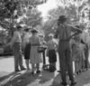 Detroit, 1942. /Npeople Waiting To Drink From A Water Fountain At The Zoo In Detroit, Michigan. Photograph By Arthur Siegel, 1942. Poster Print by Granger Collection - Item # VARGRC0370735