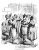New York: Immigrants, 1858. /Nimmigrant Women In New York City. Wood Engraving, American, 1858. Poster Print by Granger Collection - Item # VARGRC0354996