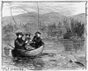 Fly Fishing, 1868. /Nfly Fishing In The Adirondack Mountains, New York. Wood Engraving, American, 1868. Poster Print by Granger Collection - Item # VARGRC0054463