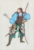 Japan: Samurai, C1878. /Na Standing Samurai Wearing Armor That Holds His Arrows And Sword, Grasping A Bow In His Left Hand. Ink Drawing With Colors, From The 'Military Arts' Series, C1878. Poster Print by Granger Collection - Item # VARGRC0117002