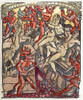 Hell: Seven Deadly Sins. /Nthe Angry Are Dismembered Alive As Infernal Punishment For One Of The Seven Deadly Sins. French Colored Woodcut, 1496. Poster Print by Granger Collection - Item # VARGRC0011329