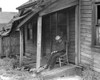 Man On Porch, 1936. /N'Old Age.' Old Man Taking A Nap On The Dilapidated Porch Of A Run Down Home, Washington, Pennsylvania. Photograph, July, 1936 By Dorothea Lange. Poster Print by Granger Collection - Item # VARGRC0106670