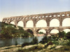 France: Roman Aqueduct. /Nle Pont Du Gard. Roman Aqueduct Built In The 1St Century B.C. At Remoulins, France. Photochrome, C1895. Poster Print by Granger Collection - Item # VARGRC0165683