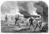 Civil War: Fort Sumter. /Nthe Main Battery At Fort Sumter During The American Civil War, 12 April 1861. Wood Engraving, American, 1861. Poster Print by Granger Collection - Item # VARGRC0000803 Civil War: Fort Sumter. /Nthe Main Battery At Fort Sumter During The American Civil War, 12 April 1861. Wood Engraving, American, 1861. Poster Print by Granger Collection - Item # VARGRC0000803