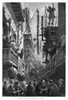 San Francisco: Chinatown. /Na Celebration In Chinatown, San Francisco, California. Wood Engraving After A Drawing By Paul Frenzeny, 1880. Poster Print by Granger Collection - Item # VARGRC0355060