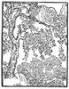 A Wooded Mountain Scene. /Nwoodcut By Aristide Maillol, C1913, For Vergil'S 'Eclogues.' Poster Print by Granger Collection - Item # VARGRC0045125