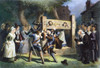 Puritans: Pillory, 17Th Cent. /Nthe Use Of The Pillory To Enforce Puritan Morality In Colonial New England: Lithograph, 19Th Century. Poster Print by Granger Collection - Item # VARGRC0007998