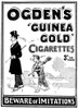 Ogden'S Cigarettes, 1897. /Nogden'S 'Guinea Gold' Cigarettes. British Newspaper Advertisement, 1897. Poster Print by Granger Collection - Item # VARGRC0051786