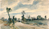 Pissarro: Louveciennes. /N'Louveciennes, Route De Saint-Germain.' Watercolor Over Black Chalk, Camille Pissarro, 1871. Poster Print by Granger Collection - Item # VARGRC0468454