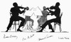 String Quartet, C1935. /Nthe Gertler Quartet (From Left, Andr_ Gertler, Pierre De Groote, Marcel Louon, And Laszlo Revesz). Pencil Drawing, C1935, By Hilda Wiener. Poster Print by Granger Collection - Item # VARGRC0001153