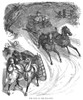 America: Sleighing, 1858. /Nthe Race On The Hill-Side. Wood Engraving, 1858. Poster Print by Granger Collection - Item # VARGRC0059962