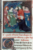 Hugh Capet (C938-996). /Nking Of France, 987-996. Hugh Capet Receiving A Book From A Priest. French Manuscript Illumination, Early 14Th Century. Poster Print by Granger Collection - Item # VARGRC0035565