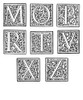 Decorative Initials, C1600. /Ndecorative Woodcut Initials, C1600, Similar To Those Used By Christophe Plantin And Adam Berg. Poster Print by Granger Collection - Item # VARGRC0005102