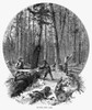 Minnesota: Lumbering, 1868. /N'Sawing Into Logs.' In The Pine Forests Of Minnesota. Wood Engraving, 1868. Poster Print by Granger Collection - Item # VARGRC0014056