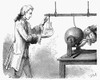 Musschenbroek: Leyden Jar. /Npieter Van Musschenbroek'S Invention Of The Leyden Jar, C1746. Wood Engraving, French, 19Th Century. Poster Print by Granger Collection - Item # VARGRC0030145