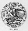 State Seal: Illinois. /Nwood Engraving, C1868. Poster Print by Granger Collection - Item # VARGRC0068161
