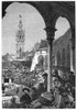 Seville: Bull Ring, C1875. /N'A Ticket In The Shade.' Scene At The Bull Ring In Seville, Spain. Wood Engraving, C1875, After Harry Fenn. Poster Print by Granger Collection - Item # VARGRC0005664