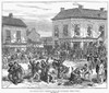 Rioters At Belfast, 1872. /N'The Belfast Riots: Wrecking Shops And Plundering Spirit Stores.' Wood Engraving, English, 1872. Poster Print by Granger Collection - Item # VARGRC0001695