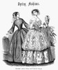 Women'S Fashion, 1853. /Nladies' Dinner Or Visiting Toilet, Left, And Ball Gown. Fashion Illustration From An American Magazine Of 1853. Poster Print by Granger Collection - Item # VARGRC0093752