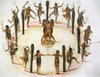 Algonquians, 1585. /Ncarolina Algonquian Native Americans Dancing. Watercolor, C1585, By John White. Poster Print by Granger Collection - Item # VARGRC0011527