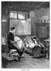 Baby Scene, 1873. /N'Minding Baby.' Wood Engraving, American, 1873. Poster Print by Granger Collection - Item # VARGRC0093440